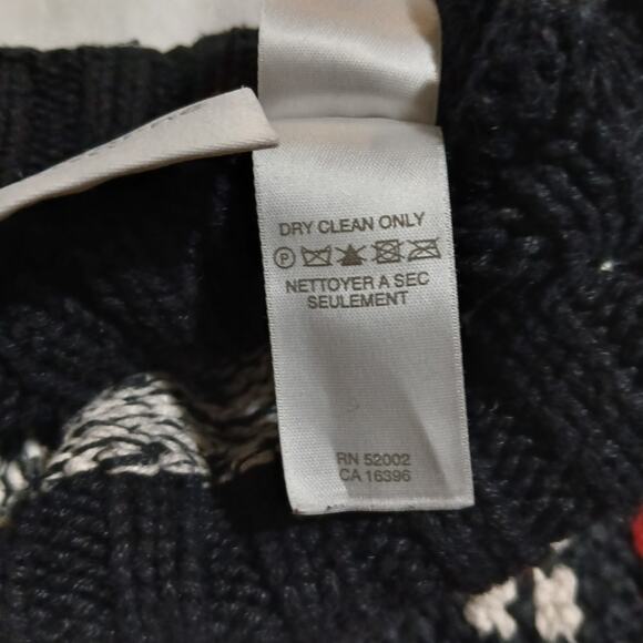 VTG Liz Claiborne Large Mock Neck Cotton Blend Red/Black/White Block Sweater - Picture 12 of 13